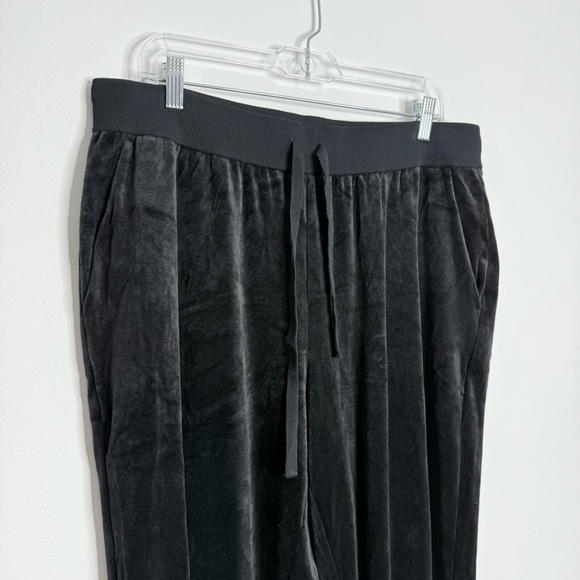 NWOT Eileen Fisher‎ Cozy Velour Knit Jogger Pant Black Large Minimalist Casual - Picture 6 of 9
